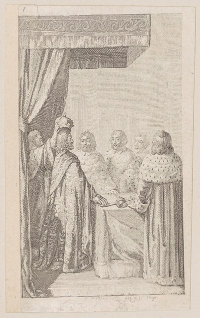 Plate 1 for "Prussian-Brandenburg State History", Part Two by Daniel Nikolaus Chodowiecki