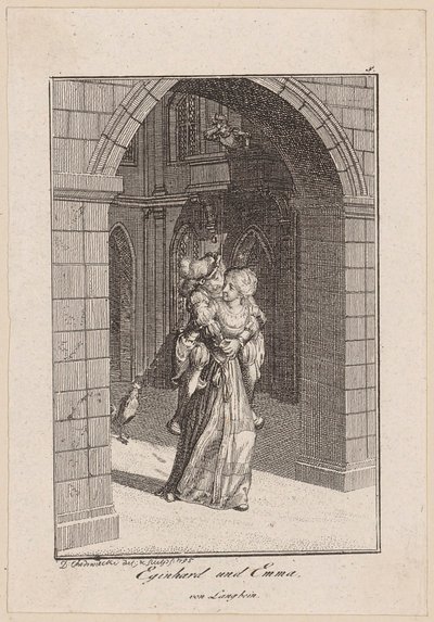 Eginhard and Emma by Daniel Nikolaus Chodowiecki