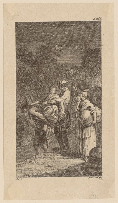 Abduction of Miss Martha Tilston and Alithea Landsoy, Plate 8 from "Life, Remarks and Opinions of Johann Bunkel" by Daniel Nikolaus Chodowiecki