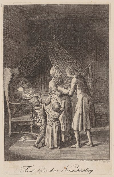 Joy over the New Arrival [Childbirth] by Daniel Nikolaus Chodowiecki