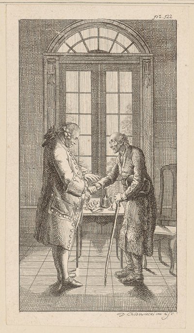 Mr. v. G. Gives the Old Man a Hand by Daniel Nikolaus Chodowiecki