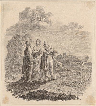 Disciples at Emmaus. First Plate by Daniel Nikolaus Chodowiecki