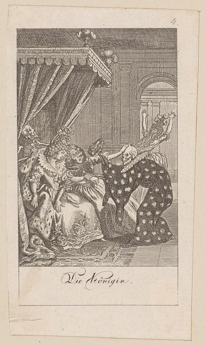 Queen, Plate 4 from the Series “The Dance of Death” by Daniel Nikolaus Chodowiecki