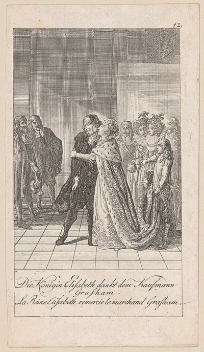 Queen Elizabeth Thanks Merchant Grasham, Sheet 12 from the Series 
