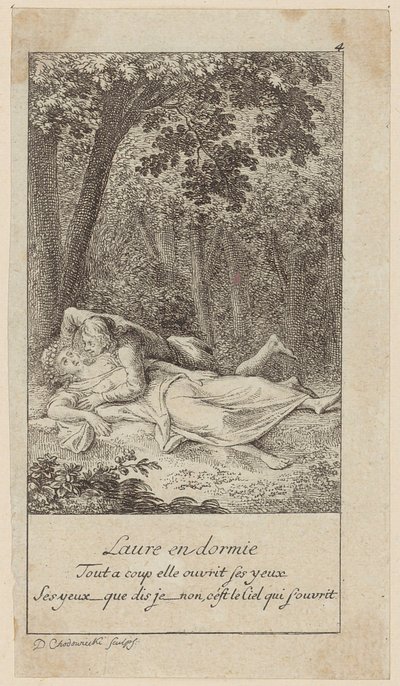 Laure Sleeping by Daniel Nikolaus Chodowiecki