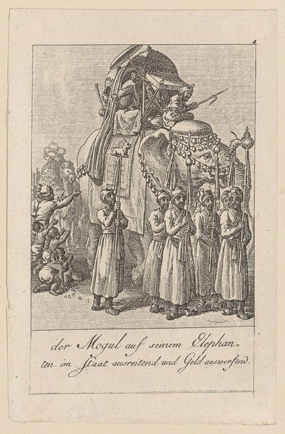 Mogul on His Elephant, Plate 4 from the Series 
