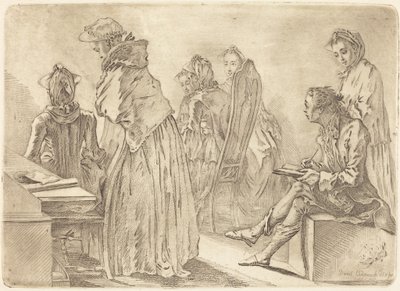 Party with Six Ladies and the Artist by Daniel Nikolaus Chodowiecki