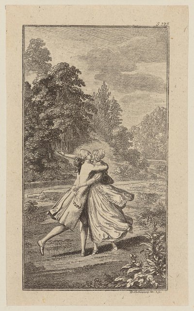 Infant in Tender Embrace with Mariane by Daniel Nikolaus Chodowiecki