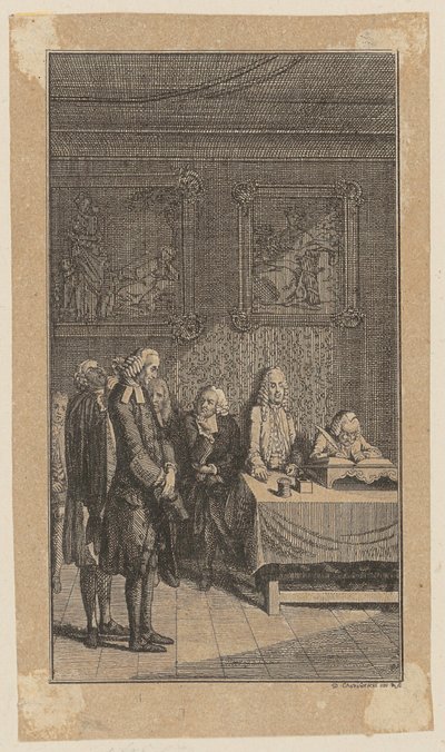 Sebaldus before the Consistory by Daniel Nikolaus Chodowiecki
