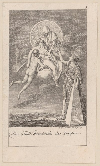 Death of Frederick the Second, Plate 5 of the Series "Six Great Events of the Penultimate Decade" by Daniel Nikolaus Chodowiecki