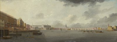 A View of the Thames Looking East with the Adelphi, Somerset House, and Saint Paul