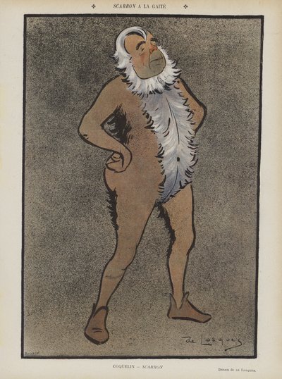 French actor Benoit-Constant Coquelin in Scarron at the Theatre de la Gaite by Daniel de Losques
