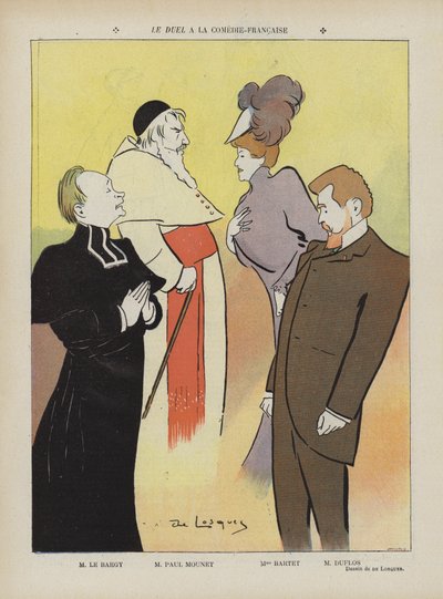 Production of the Play Le Duel at the Comedie-Francaise (Illustration for Le Rire) by Daniel de Losques