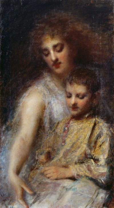 Portrait of Princess Ada Troubetzkoy with her son Louis by Danielle Ranzoni