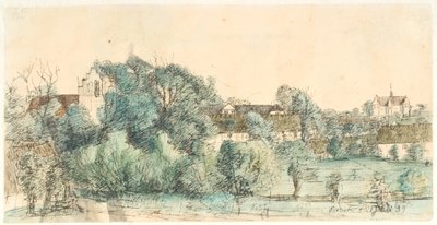 View Towards Ørbæk Rectory and Church by Dankvart Dreyer