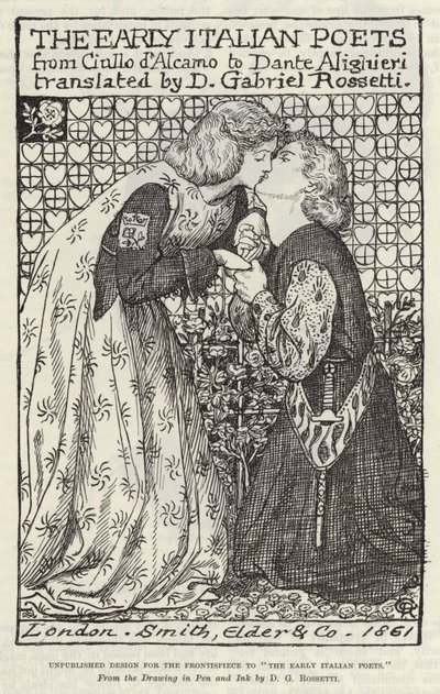 Unpublished Design for the Frontispiece to The Early Italian Poets by Dante Gabriel Charles Rossetti