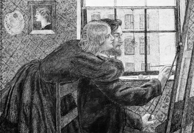 Fanny Cornforth and G.P. Boyce by Dante Gabriel Charles Rossetti