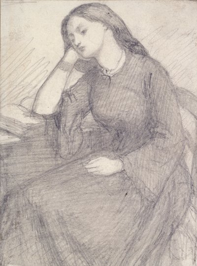 Portrait of Elizabeth Siddal, Seated, c1840s by Dante Gabriel Rossetti