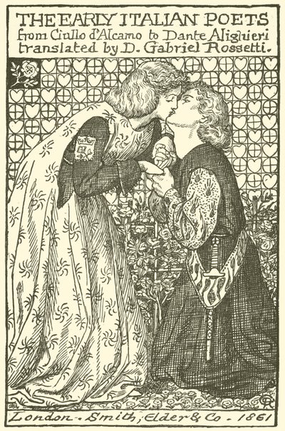 The Early Italian Poets, Design for a Title Page by Dante Gabriel Charles Rossetti
