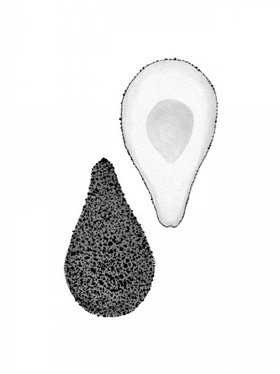 Black White Avocado by Danushka Abeygoda
