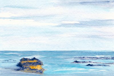 Calm Blue Seascape by Danushka Abeygoda