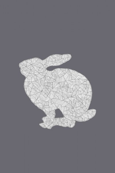 Patterned White Rabbit by Danushka Abeygoda