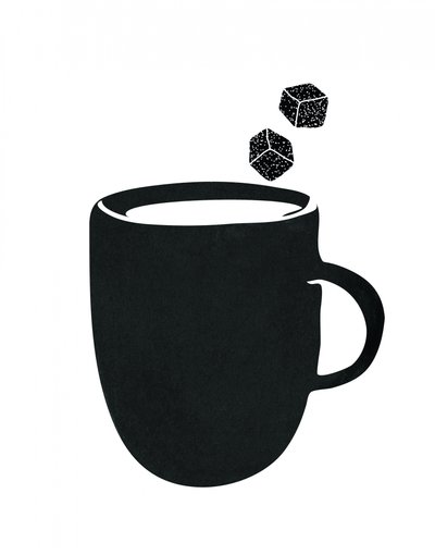Sweet Black Coffee Mug by Danushka Abeygoda