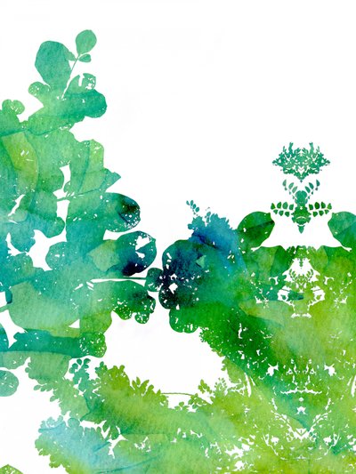 Vibrant Watercolor Leaves by Danushka Abeygoda