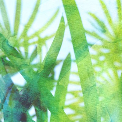 Watercolor Green Grass by Danushka Abeygoda