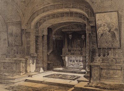 Shrine of the Annunciation, Nazareth by David (after) Roberts