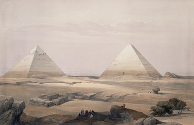 The pyramids of Giza by David (after) Roberts