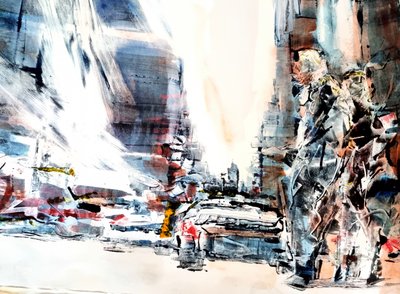 Abstract City Street by David Antonides