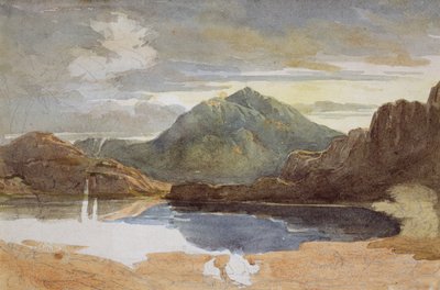 A Lake in North Wales, Snowdon in the Distance by David Cox