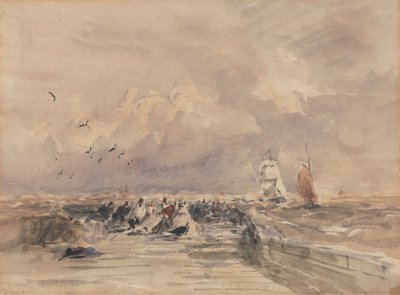 Dieppe Pier, Stiff Breeze by David Cox