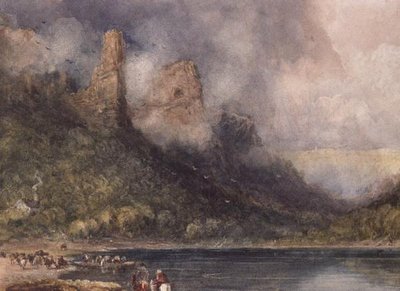 Travellers at Longstone on the Wye by David Cox