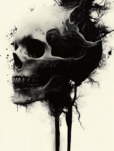 Dark Dripping Skull by David Drake