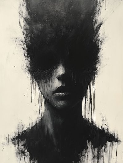 Dark Expressive Portrait by David Drake