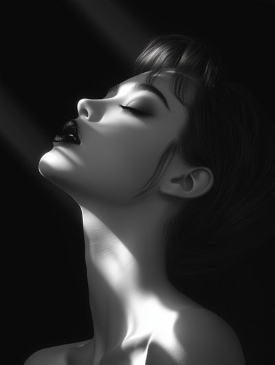 Elegant Woman Profile by David Drake