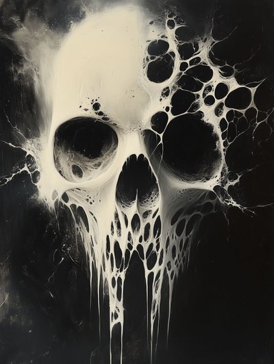 Gothic Melting Skull by David Drake