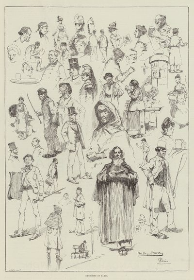 Sketches in Paris by David Hardy