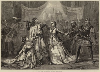Scene from Il Talismano, at Drury Lane Theatre by David Henry Friston