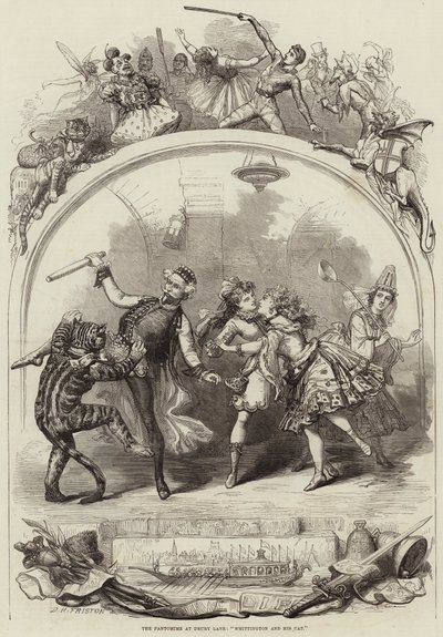 The Pantomime at Drury Lane, Whittington and his Cat by David Henry Friston