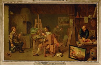 Painters in Their Studio by David III Ryckaert