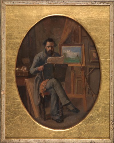 A Painter in his Studio. The Artist Himself (?) by David Jacobsen