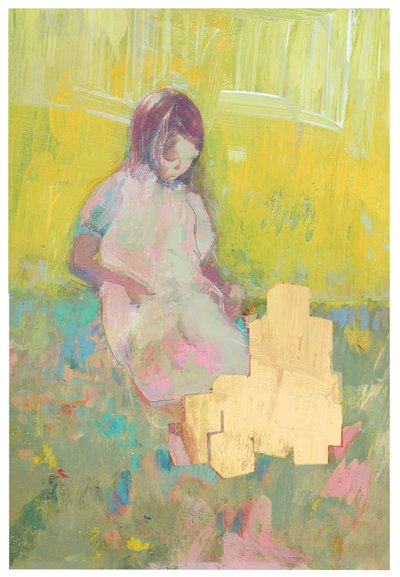 Girl and Building Blocks by David McConochie