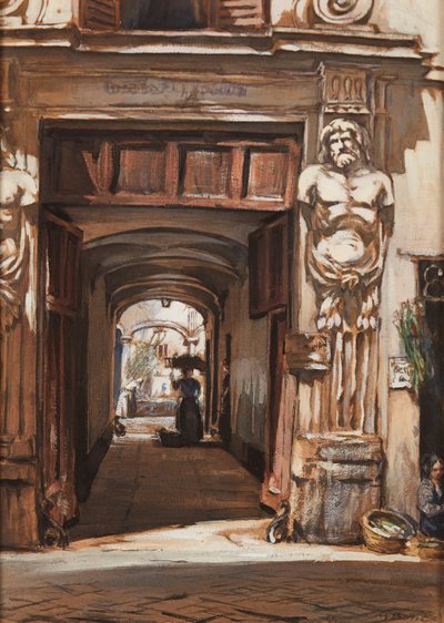An Old Palace, Rome by David Muirhead Bone