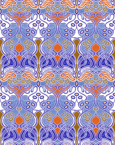 Beauclair Blue Orange, 2018 by David Newton