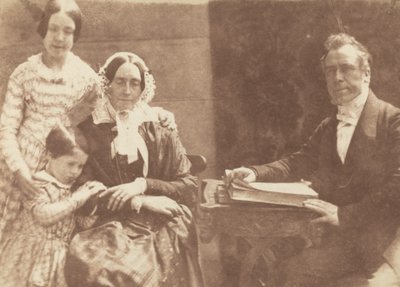 Rev Ebenezer Miller and family by David Octavius Hill, Robert Adamson