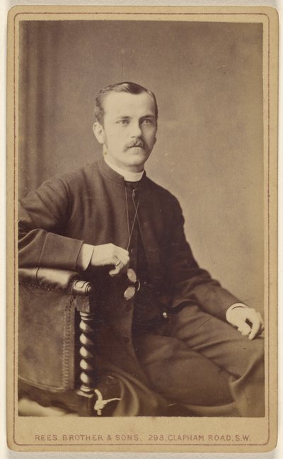Unidentified Man with Moustache, Seated by David Rees and Brother and Son