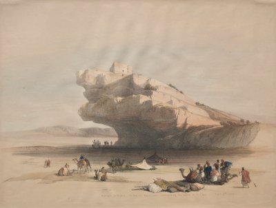 Approach to Petra, an Ancient Watch Tower Commanding the Valley of El Chor, 1839 by David Roberts